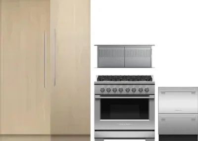 5 Piece Package Includes Refrigerator, Freezer, Range, Hood And Dishwasher